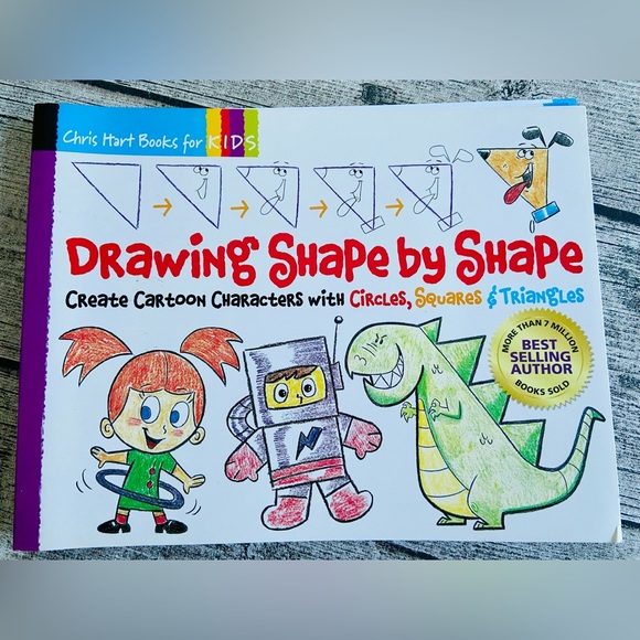 NWT. Drawing Shape by Shape Guide book for kids. Learn how to draw with shapes - Picture 2 of 14